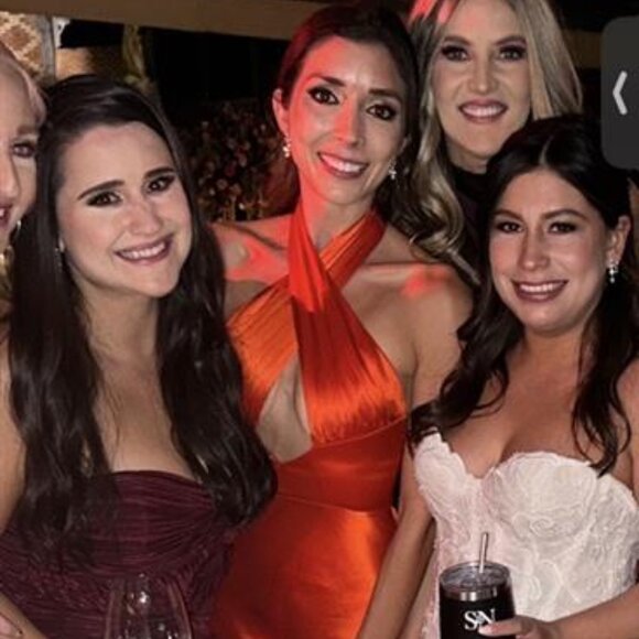 Sau Lee Liv Halter Gown Size 2 Fire Orange - Picture 3 of 5